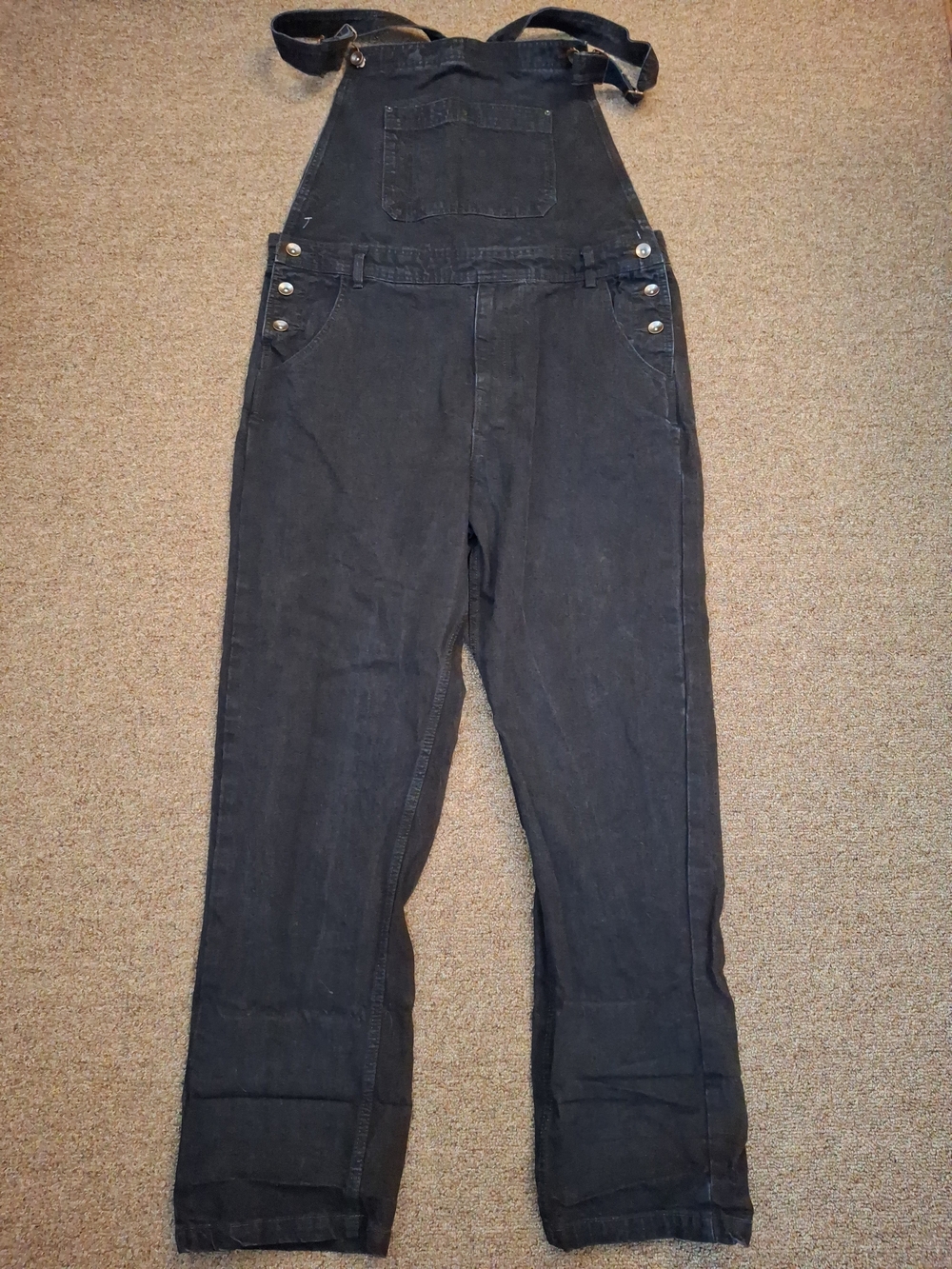 BDG Urban Outfitters Mens Black Overalls with Front Bib Sz 36